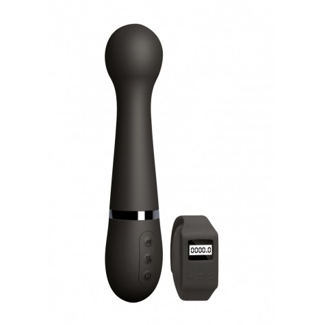 Черный вибромассажер Kegel Wand - 18,5 см.