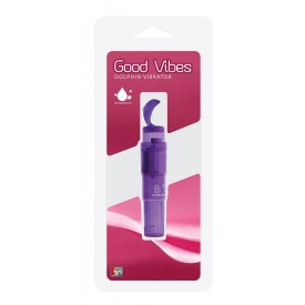 Фиолетовый клиторальный стимулятор-ракета с дельфином GOOD VIBES DOLPHIN VIBRATOR