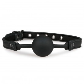 Черный кляп-шар Easytoys Ball Gag With Silicone Ball